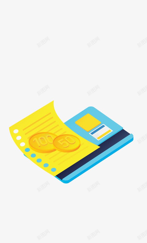 金币银行卡png免抠素材_新图网 https://ixintu.com ai 卡通 购物 金币 金融 银行卡