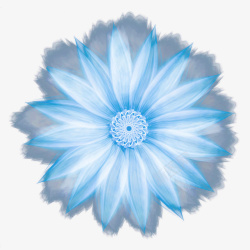 炫酷蓝色花朵顶视图素材