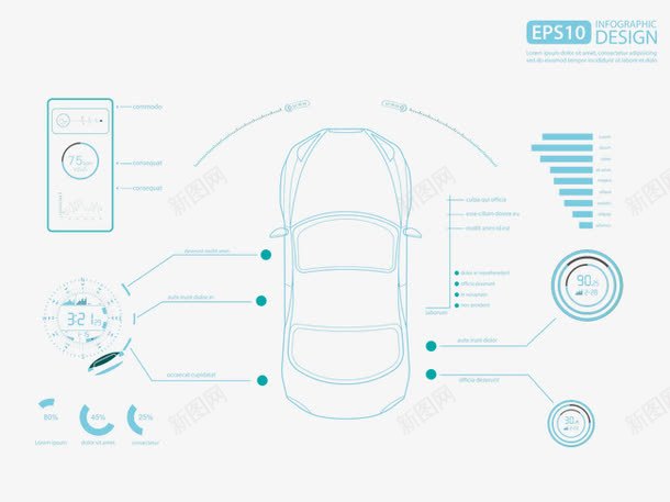 简约商务汽车信息分析图表png免抠素材_新图网 https://ixintu.com 3D信息图表 PPT图形 信息标签 商务信息图表 演示图形 立体信息图表