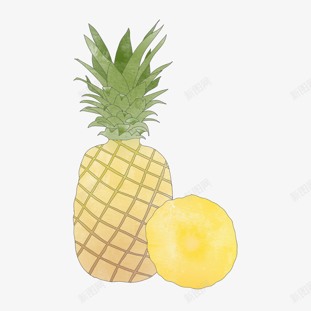 美味水果菠萝元素png免抠素材_新图网 https://ixintu.com 健康 水果 美味 菠萝