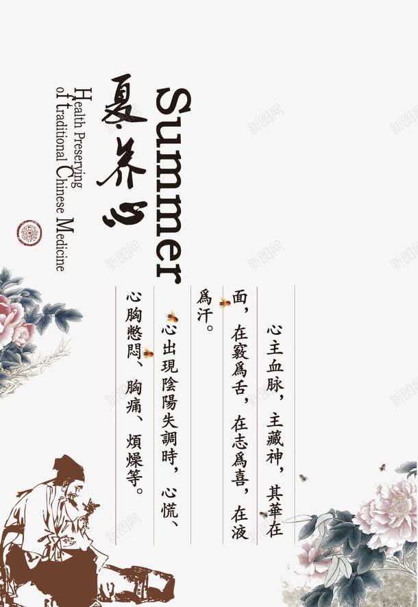 夏养心png免抠素材_新图网 https://ixintu.com 健康 养生表 夏养心 文字排版