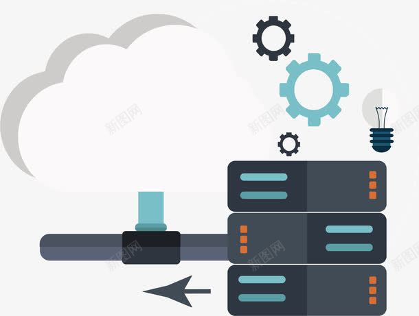 计算机硬件设备矢量图eps免抠素材_新图网 https://ixintu.com 云存储 云端 云系统 矢量素材 硬件设备 矢量图