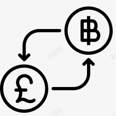比特币转换货币从钱英镑以转换货图标图标