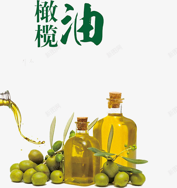 手绘橄榄油png免抠素材_新图网 https://ixintu.com 橄榄油 油 艺术字 食物 黄色