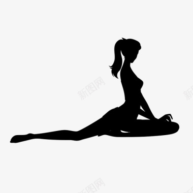 练瑜伽的女人图标图标
