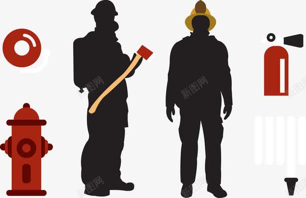 消防队员png免抠素材_新图网 https://ixintu.com 水管 消防灯 消防设备 消防队员 灭火
