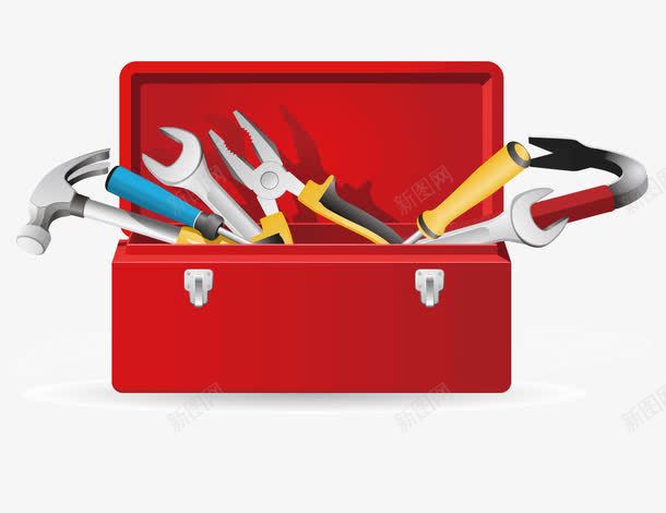 红色工具箱png免抠素材_新图网 https://ixintu.com 公具 工具箱 矢量素材 箱子 红色箱子