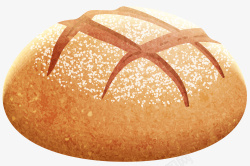 圆面包切了刀花的面包高清图片