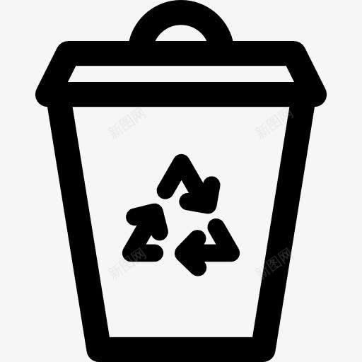回收站图标png_新图网 https://ixintu.com 回收站 垃圾回收 垃圾桶 工具和器具
