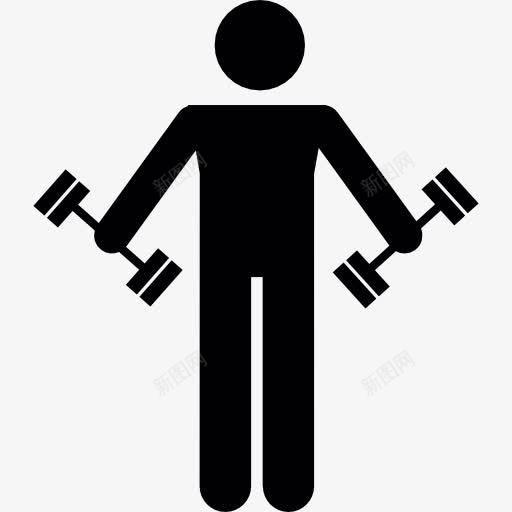 人起重量图标png_新图网 https://ixintu.com 举重 举重运动员 人的剪影 体重 健身房 运动