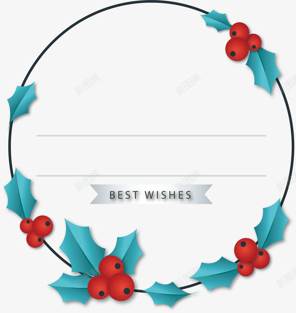 红色果子圣诞边框矢量图ai免抠素材_新图网 https://ixintu.com merryChristmas 圣诞快乐 圣诞节 圣诞边框 树叶边框 矢量png 矢量图