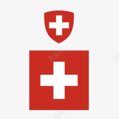 瑞士国旗矢量图图标图标