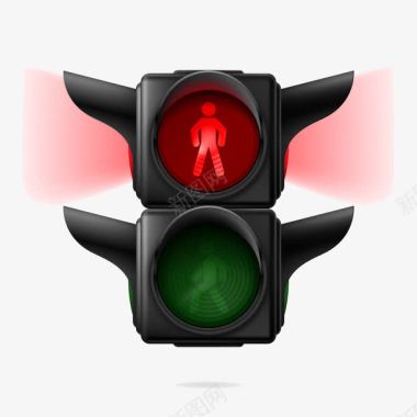 红灯停止行走图标图标