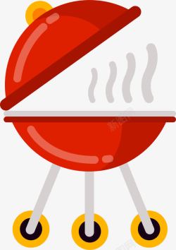 红色烤架红色BBQ烤架高清图片