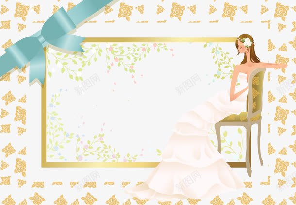 新娘和花朵背景墙婚纱照png免抠素材_新图网 https://ixintu.com 婚纱照 婚纱照背景 新娘 背景矢量 花朵