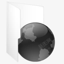地球白色文件夹图标png_新图网 https://ixintu.com 图标 地球 文件夹 白色 设计