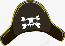 海贼帽子黑色海盗帽子高清图片