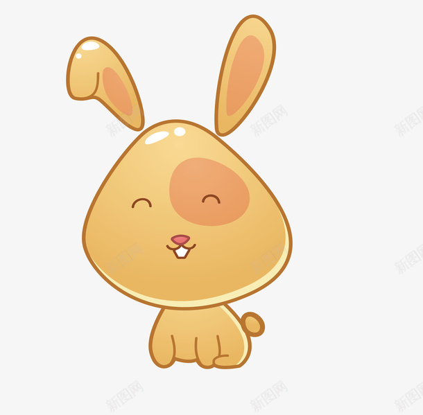 卡通可爱小兔矢量图ai免抠素材_新图网 https://ixintu.com 动物 卡通 卡通小兔 可爱 可爱小兔 微笑 矢量图