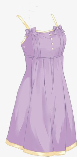 可爱紫色裙子素材
