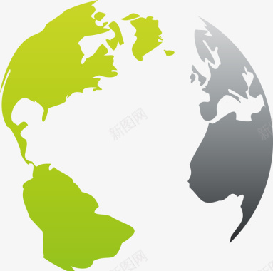 绿色地球图矢量图图标图标