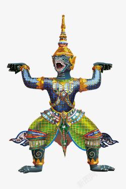一款彩色泰国传统神像素材