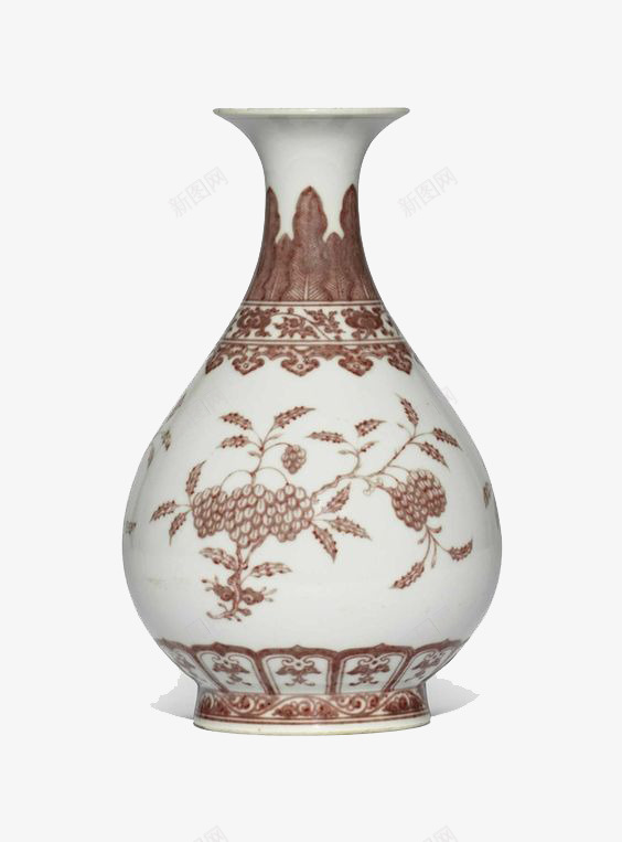 白色瓷瓶png免抠素材_新图网 https://ixintu.com 中国风 古风 瓶子装饰 瓷器