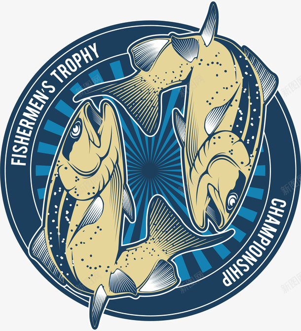 蓝色创意版的小鱼标签png免抠素材_新图网 https://ixintu.com 动漫动画 动物 卡通手绘 小鱼 标签 装饰图