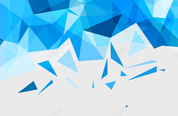欧式蓝色抽象几何商业地产广告详情页背景矢量图背景