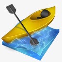 皮艇激流回旋夏季奥运会图标图标