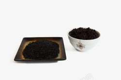 黑米粥素材