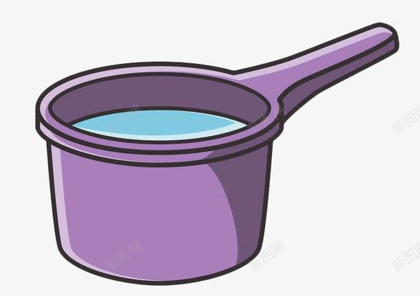 手绘紫色蓄水水勺png免抠素材_新图网 https://ixintu.com 勺子 容器 手绘 水勺 清水 盛水 紫色 蓄水 装水容器