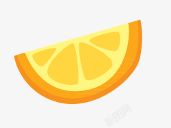 黄色橙子卡通矢量图素材