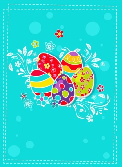 happyEaster花纹彩蛋广告背景矢量图高清图片