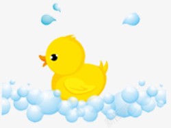 鸭子洗澡素材
