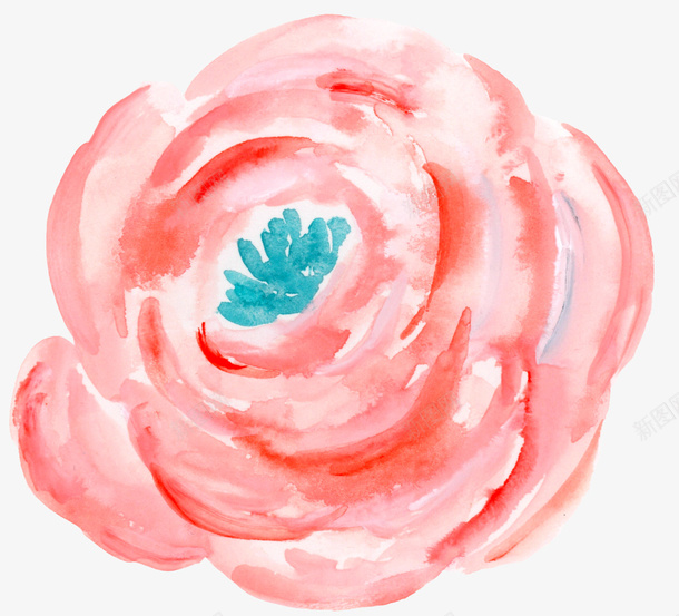 粉色可爱花朵png免抠素材_新图网 https://ixintu.com 手绘花朵 水墨花卉 水彩花朵花卉图案