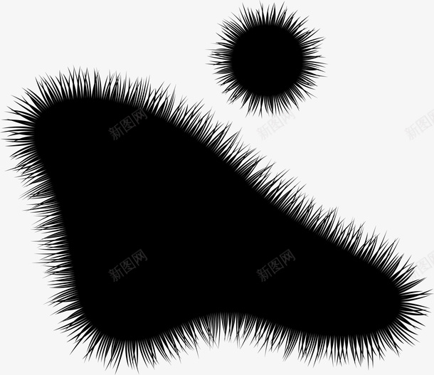 黑色毛刺团png免抠素材_新图网 https://ixintu.com 免抠PNG 图案 毛刺 花纹 装饰图案 黑色
