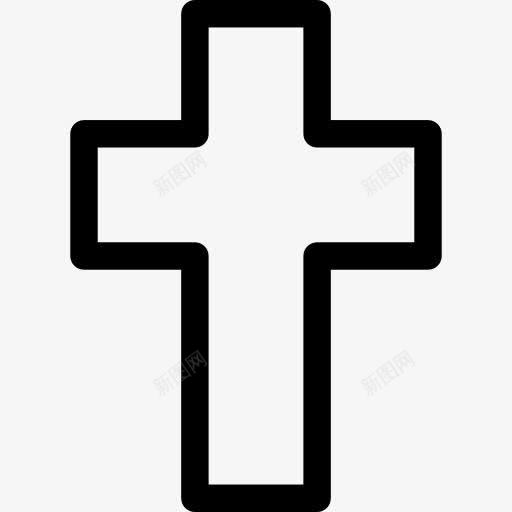 图标png_新图网 https://ixintu.com 十字交叉的轮廓 基督教 宗教 形状