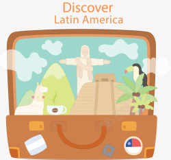 拉丁美洲旅游海报矢量图素材