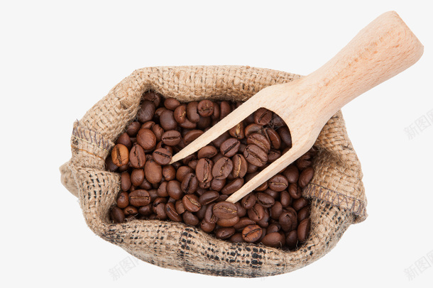 一袋咖啡豆png免抠素材_新图网 https://ixintu.com 咖啡 咖啡果实 咖啡豆 小木铲 干果 饮料源材料 麻袋