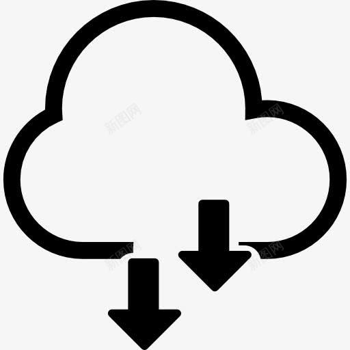 云存储选项图标png_新图网 https://ixintu.com 云 云存储 云的轮廓 存储 接口 箭