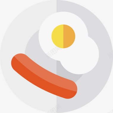 香肠鸡蛋图标图标
