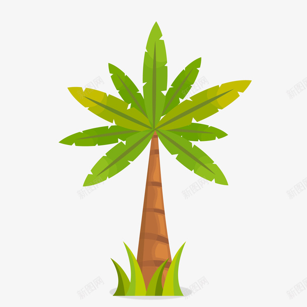 绿色树木植物png免抠素材_新图网 https://ixintu.com 卡通植物 绿色树木 绿色植物 背景装饰