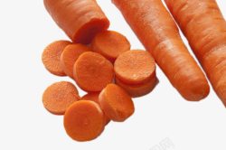 长形萝卜切成块的红萝卜高清图片