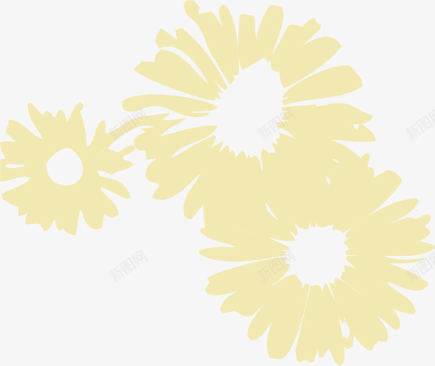 黄色小花装饰图案矢量图ai免抠素材_新图网 https://ixintu.com 图案 图案矢量 图案装饰 黄色 矢量图