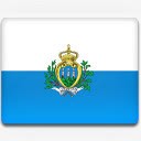 三圣马力诺国旗国国家标志素材