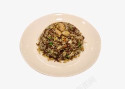 红米粗粮饭松子虾仁红米饭高清图片
