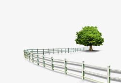 围栏与树素材