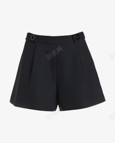 黑色短裤png免抠素材_新图网 https://ixintu.com 短裤 简约 纽扣 黑色