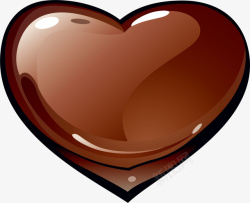 棕色爱心巧克力素材