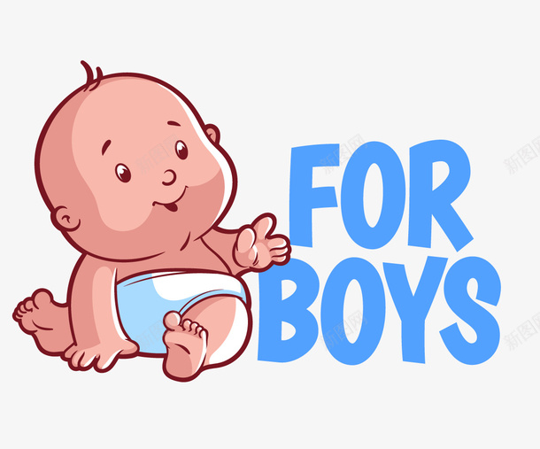 卡通婴儿forboys矢量图eps免抠素材_新图网 https://ixintu.com 卡通婴儿 可爱婴儿 矢量婴儿 矢量图